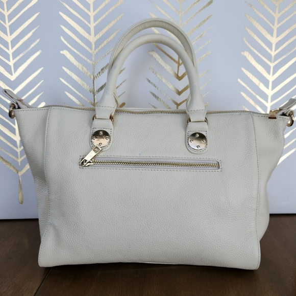 Onna Ehrlich Leather Satchel Ivory - Picture 1 of 13
